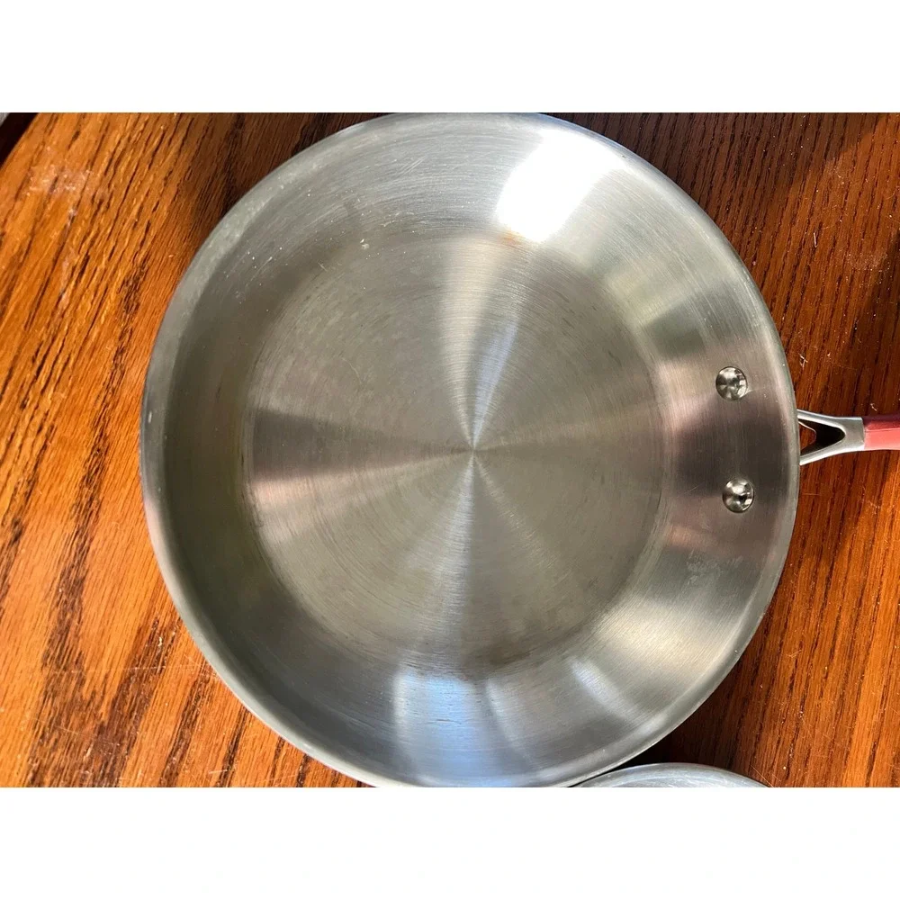 NapaStyle 18/10 Stainless Steel Copper Bottom Skillet Set 8